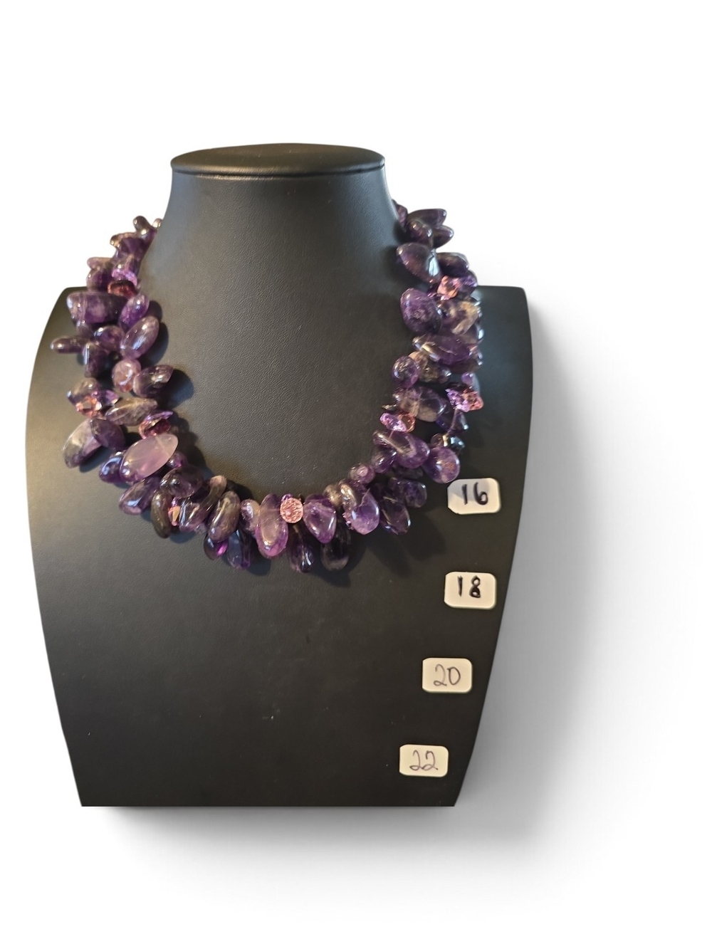 Purple Amethyst Chip Cluster Necklace